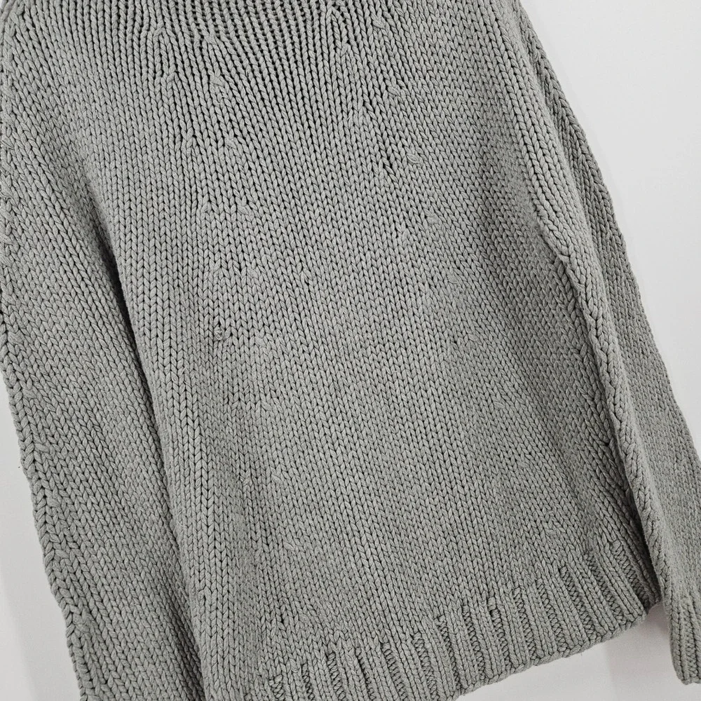 Vintage J. Crew Rollneck Handknit Sweater Gray Fisherman NWT Oarsman L